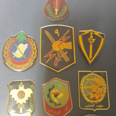 Lebanon – 13 Military Metallic Badges of the Lebanese Army in 1980 s