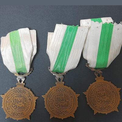 3 Syria Order of Civil Merit 4th Type II Bronze by Arthus Bertrand