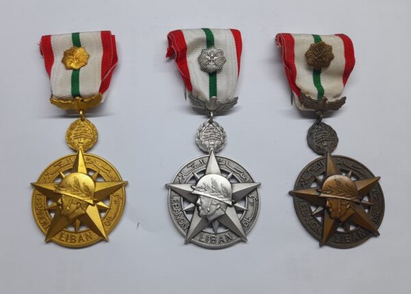 Lebanon The Order of Peace for UNIFIL – All 3 Classes Super rare -لبنان وسام السلام الدرجات الثلاثة نادر