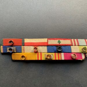 Lebanon ribbon bar - 11 medals - The rare Medal of Independence or the National Jihad Medal